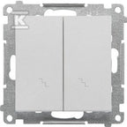 Łącznik schodowy podwójny (moduł) 10 AX, 250 V~, szybkozłącza: Aluminium mat, SIMON55