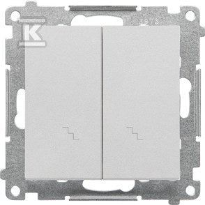 Łącznik schodowy podwójny (moduł) 10 AX, 250 V~, szybkozłącza: Aluminium mat, SIMON55