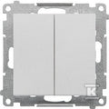 Łącznik schodowy podwójny bez piktogramu (moduł) 10 AX, 250 V~, szybkozłącza: Aluminium mat, SIMON55