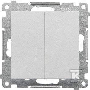 Łącznik schodowy podwójny bez piktogramu (moduł) 10 AX, 250 V~, szybkozłącza: Aluminium mat, SIMON55