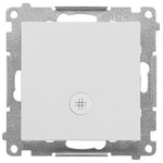 Łącznik krzyżowy z podświetleniem LED – piktogram schody (moduł) 10 AX, 250 V~, szybkozłącza: Aluminium mat, SIMON55