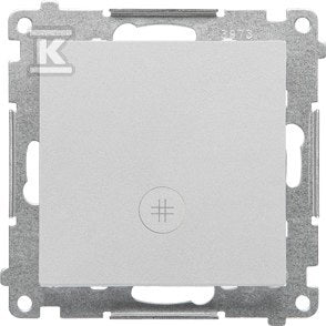 Łącznik krzyżowy z podświetleniem LED – piktogram schody (moduł) 10 AX, 250 V~, szybkozłącza: Aluminium mat, SIMON55