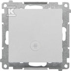Łącznik krzyżowy z podświetleniem LED – piktogram schody (moduł) 10 AX, 250 V~, szybkozłącza: Aluminium mat, SIMON55