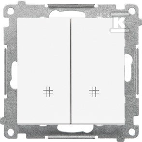 Łącznik krzyżowy podwójny (moduł) 10 AX, 250 V~, szybkozłącza: Biały mat, SIMON55