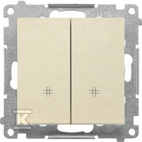 Łącznik krzyżowy podwójny (moduł) 10 AX, 250 V~, szybkozłącza: Szampański mat, SIMON55