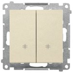 Łącznik krzyżowy podwójny (moduł) 10 AX, 250 V~, szybkozłącza, szampański mat, Simon24