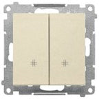Łącznik krzyżowy podwójny (moduł) 10 AX, 250 V~, szybkozłącza, szampański mat, Simon24