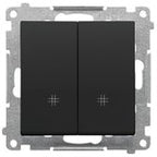 Łącznik krzyżowy podwójny (moduł) 10 AX, 250 V~, szybkozłącza, czarny mat, Simon24