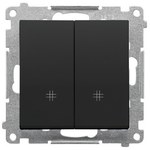 Łącznik krzyżowy podwójny (moduł) 10 AX, 250 V~, szybkozłącza, czarny mat, Simon24