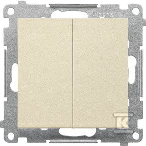 Łącznik krzyżowy podwójny bez piktogramu (moduł) 10 AX, 250 V~, szybkozłącza: Szampański mat, SIMON55