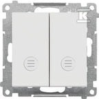 Łącznik krzyżowy podwójny z podświetleniem (moduł) 10 AX, 250 V~, szybkozłącza: Jasnoszary mat, SIMON55