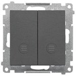 Łącznik krzyżowy podwójny z podświetleniem (moduł) 10 AX, 250 V~, szybkozłącza, grafitowy mat, Simon24