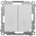 Łącznik krzyżowy podwójny z podświetleniem (moduł) 10 AX, 250 V~, szybkozłącza: Aluminium mat, SIMON55