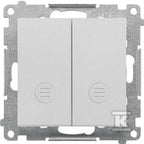 Łącznik krzyżowy podwójny z podświetleniem (moduł) 10 AX, 250 V~, szybkozłącza: Aluminium mat, SIMON55