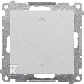 Przycisk roletowy (moduł) 10 A, 250 V~, szybkozłącza: Aluminium mat, SIMON55