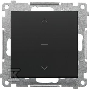Przycisk roletowy (moduł) 10 A, 250 V~, szybkozłącza: Czarny mat, SIMON55