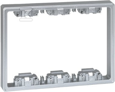 Element pogłębiający do obudów podtynkowych i natynkowych S500 3-modułowych, aluminium, CONNECT