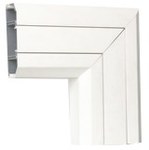 Kąt prosty, płaski, do dołu, PVC Cablomax 130x55mm, czysta biel, CONNECT