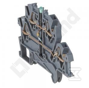 Złączka Viking sprężynowa 2torowa z diodą 2,5mm2 szerokość 5