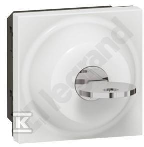 Wyłącznik na klucz dwupozycyjny - 2 moduły biały 6 A-250 V~, MOSAIC