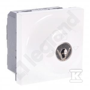 Wyłącznik na klucz trójpozycyjny - 2 moduły biały 6 A-250 V~, MOSAIC