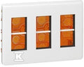 Zestaw do montażu podtynkowego - 3 x 4 moduły pionowo - biały, MOSAIC