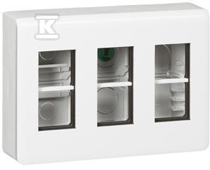 Zestaw do montażu natynkowego - 3 x 4 moduły pionowo - biały, MOSAIC