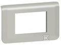 Ramka 3 modułowa - aluminium, MOSAIC