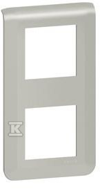 Ramka 2 x 2 modułowa pionowa - aluminium, MOSAIC