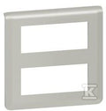 Ramka 2 x 5 modułowa pozioma - aluminium, MOSAIC