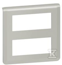 Ramka 2 x 5 modułowa pozioma - aluminium, MOSAIC