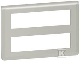 Ramka 2 x 8 modułowa pozioma - aluminium, MOSAIC