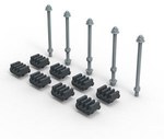 XL3S zestaw adapterów do szyn cu 80-120x10mm