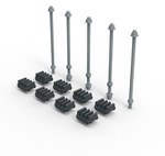 XL3S zestaw adapterów do szyn cu 80-120x10mm