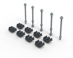 XL3S zestaw adapterów do szyn cu 80-120x10mm
