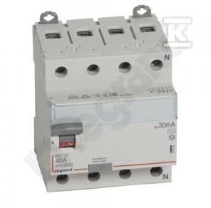 Wyłącznik różnicowoprądowy P 304 4P 40 A 30 mA typ AC serii DX3