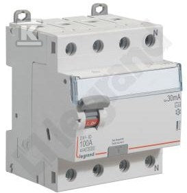 Wyłącznik różnicowoprądowy P 304 4P 100 A 30 mA typ A serii DX3