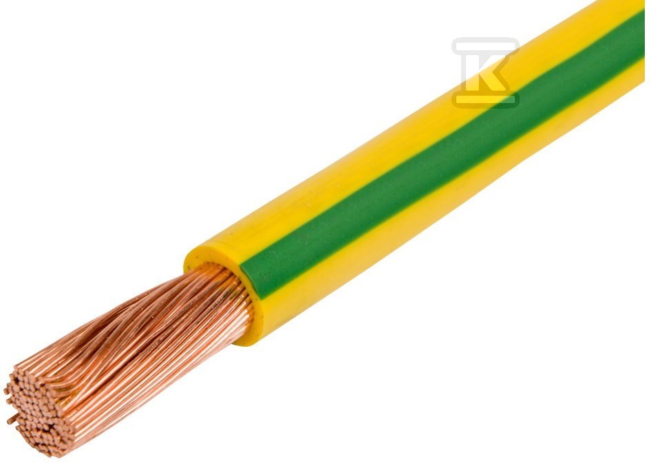 Przewód instalacyjny H07V-K (LGY) 1x1,5 żółto-zielony linka (100m)