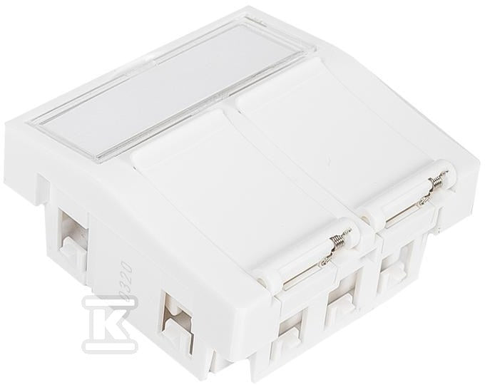 Adapter MMC 45x45mm dla 2xRJ45 BC