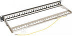 Panel niewyposażony 19" 1U 24 porty, czarny