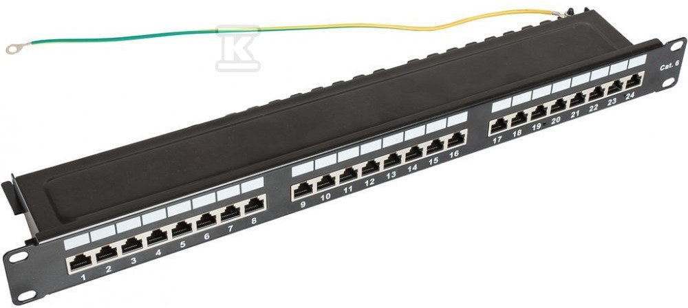 Panel kategorii 6 FTP 19" 1U, 24xRJ45 z półką