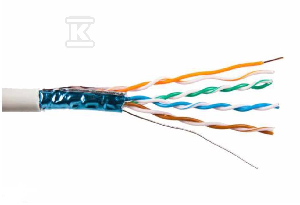 Przewód komputerowy FTP 4x2x24 kat.5E AWG drut (F/UTP)