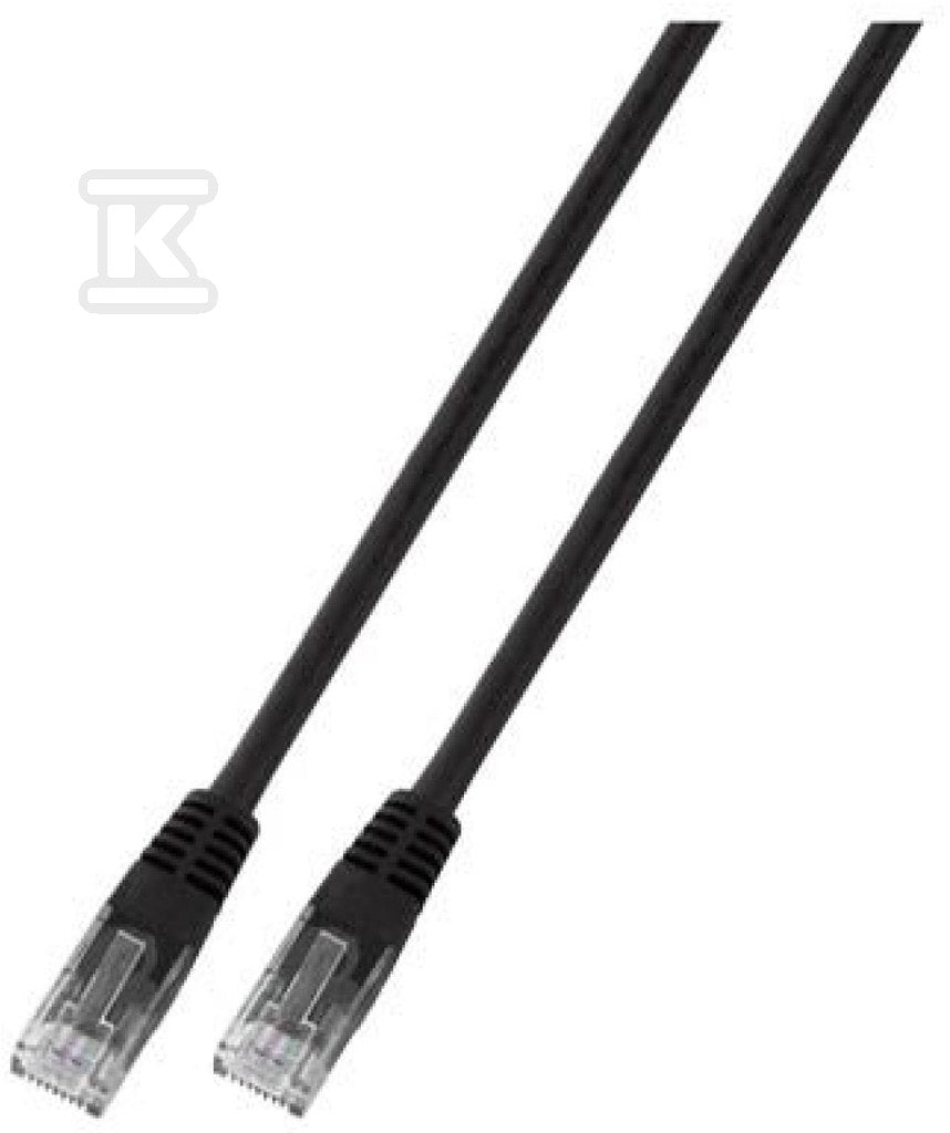 Patchcord RJ45 U/UTP kat. 5e PVC CCA czarny 5m