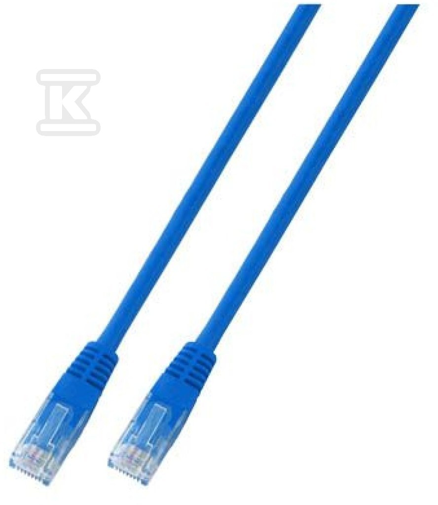 Patchcord RJ45 U/UTP kat. 5e PVC CCA niebieski 0,5m
