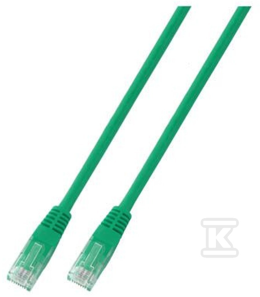 Patchcord RJ45 U/UTP kat. 5e PVC CCA zielony 2m