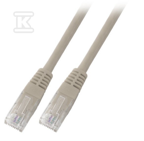 Patchcord RJ45 U/UTP kat. 5e PVC CCA szary 1m