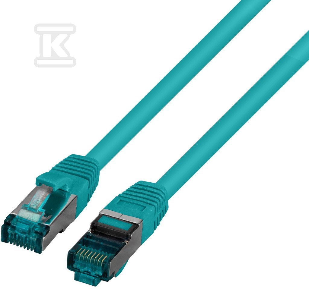 Patchcord RJ45 S/FTP kat. 6A LSZH zielony 0,25m