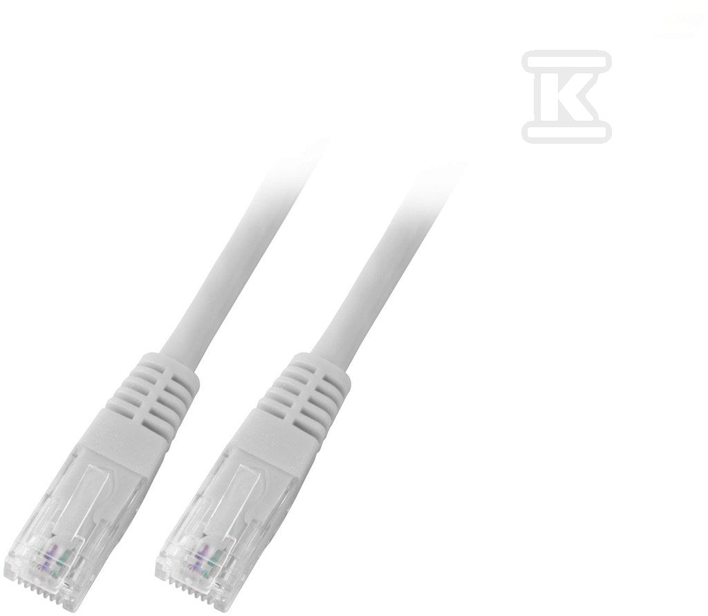 Patchcord RJ45 U/UTP kat. 6 PVC CCA szary 0,5m