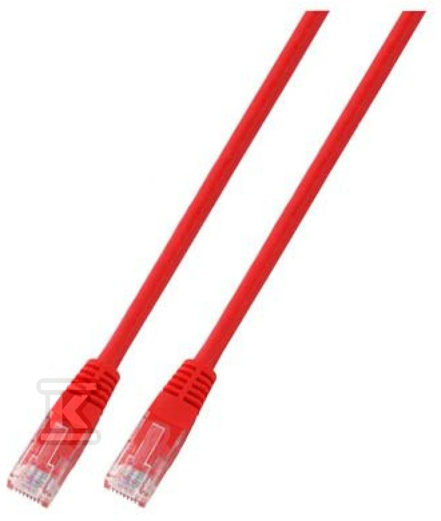 Patchcord RJ45 U/UTP kat. 6 PVC CCA czerwony 1,5m