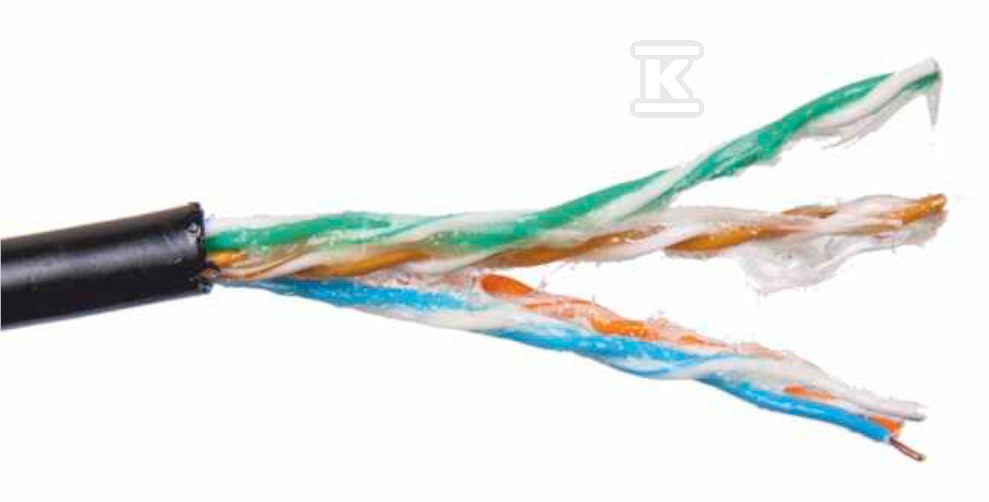 Kabel SecurityNET U/UTP kat. 5e zewnętrzny, żelowany PE 305m